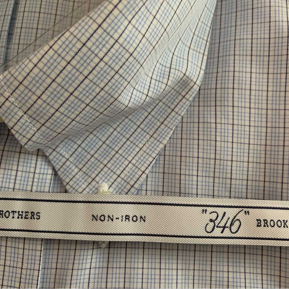 Brooks Brothers 17 1/2 34/35 "346" dress shift.  Slim Fit.  Non-Iron.  NWT. - Picture 4 of 4